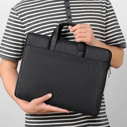 Briefcases 2023 Business Office Briefcase Men Nylon Waterproof Tote Handbags For Husband Male Handbag Leisure Light Shoulder Bags Black