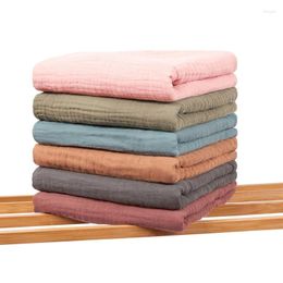 Blankets Muslin Swaddle Crinkle Cotton Gauze Ruffle Baby Burp Cloths Blanket Throw Diapers Babi Bath Towel