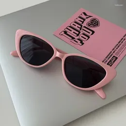 Sunglasses Y2K Pink Women Cat Eye Retro Premium Sun Glasses Men Protection Fashion Eyewear Luxury Design Uv400