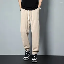 Men's Pants 2023 Spring Autumn Fashion High Street Loose Sweatpants Male Solid Color Casual Trousers Men Drawstring Baggy H230