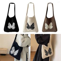 Evening Bags Butterfly Knitted Handbags Fashion Handle Large Capacity Totes Bag Woven Shoulder Summer