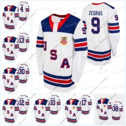 CUSTOM Hockey Jerseys Hockey Jerseys Trevor Zegras USA 2021 IIHF WJC Gold Winner Jersey Cole Caufield Matthew Beniers Matthew Boldy Spencer