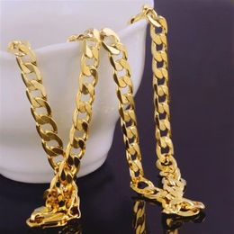14 kCarat Real Solid Gold Mens Necklace Chain Birthday Valentine Gift valuable Jewelry237u
