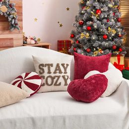 Pillow Christmas Series Red Candy Pillow Year Holiday Living Room Decoration Cushion Bedroom Plush Pillowcase Winter Supplies 231214