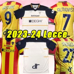 US Lecce soccer jerseys Umtiti home away third shirts 2023 2024 PLIZZARI GABRIEL 21 DERMAKU 44 TUIA 13 CODA 9 DI MARIANO 10 MAJER 37 Football Uniforms