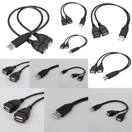 New Laptop Adapters Chargers 2 In 1 Usb2.0 Extension Cable Male To Female USB Data Cable Charging Cable for Hard Disk Network Card Connection