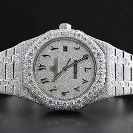 Wristwatches hip hop diamond watch round cut all size customize VVS1 handmade diamond watch for mens diamond watch324f