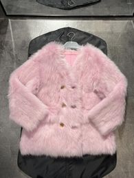 Women's Leather Sheep Fur One Coat Loose Fit Casual Fashion 2024 Fall 1205