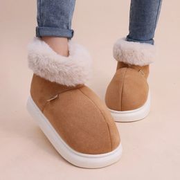 Slippers Arolls womens fur slider winter fashionable and warm fluffy home outdoor anti slip casual comfortable snow boots 231215