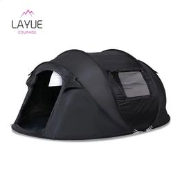 Tents and Shelters LAYUE Boat Shaped Tent 38 Person Backpacking 210D Ultralight Travel Waterproof Hiking Survival Outdoor Camping 231214