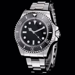 Top Mens Watch Deep Ceramic Bezel SEA-Dweller Sapphire Cystal Stainless Steel With Glide Lock Clasp Automatic Mechanical mens Watc222G