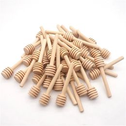 8cm Honey Dipper Sticks mini wooden honey stick Honey Dippers 3 inch Portable Dinnerware Nice Gift for Family Friends and Colleagu276c