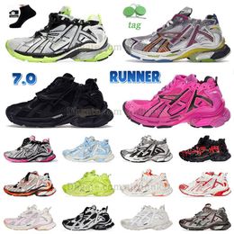 Luxe track runner 7 7.0 casual shoes womens mens size 46 12 Paris runners 77.0 plate-forme sneakers triple s all black and white purple retro beige walking hiking trainer