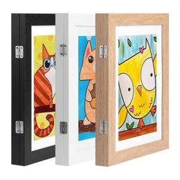 Picture Frames Storage Type Kids Art Frames Magnetic Front Open Changeable Display Home Decor Kids Frametory For Poster Po Painting Pictures 231215