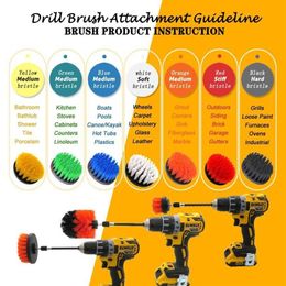 4pcs set Power Scrubber Drill Brush Kit Electric Cleaning Brush With Extension For Car grout Tiles bathroom K bbyJmM165j