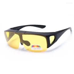 Sunglasses Windproof Folding Men Easy To Wear Myopia Polarised Set Mirror Outdoor Driving Glasses UV400 Y2