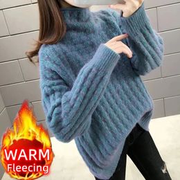 Women's Sweaters Autumn Winter Thick Sweater Women Clothing Tops Knitted Turtleneck Slim Ribbed Long Sleeve Pullover Warm Jumper Casual 231214