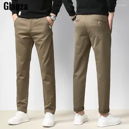 Men's Pants Thicken Winter Slim Straight Smart Casual Trousers Solid Office Suit Man Male Korean Business For Mens