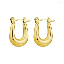 Hoop Earrings Stainless Steel U-shaped For Women Fashion Simple Earring Drop Ear Rings Jewelry