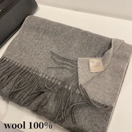 Shawls High-quality Australian Wool 100% Solid Color Women's Scarves Autumn and Winter Warm Men's Cashmere Shawl Wrap 231214