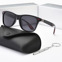 Brand Designer Polarised Sunglasses Men Women Driver Shades Male Vintage Sun Glasses Men Spuare Mirror Summer UV400O Blue296U