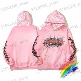 Men's Hoodies Sweatshirts 2023fw Hellstar dios Pink Hoodie Men Women Hoody Sweatshirts Star Pullovers T231215