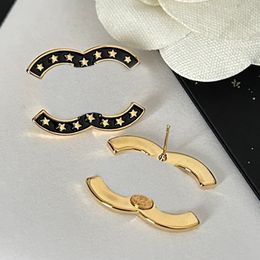 Luxury Designer Earrings Star Ear Stud High Quality Women Brand Letter 18K Gold-plated Copper Wedding Jewellery Earring Loop Drop Party Christmas Gifts