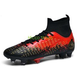 Youth Professional Soccer Shoes AG TF Training Cleats Womens Mens High Top Football Boots