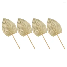 Decorative Flowers 4 Pcs Palm Leaf Decoration Nomes Decorations Christmas Dry Leaves Bed Room Wooden Chirstmas