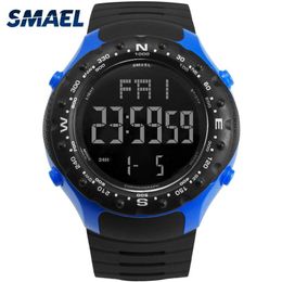 Sport Watch for Men 5Bar Waterproof SMAEL Watch S THOCK Resist Cool Big Men Watches Sport Military 1342 LED Digital Wrsitwatches278W