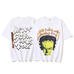 Designer T-shirt Green Skin Fierce Boy Print Loose Casual Summer Cotton Couple Short Sleeve