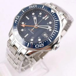 Wristwatches Luxury 41mm Mechancial Men Watch Sapphire Glass NH34A Mingzhu 3804 Movement Steel Bracelet Ceramic Bezel Date Function