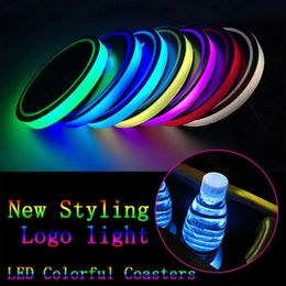 7Colors LED Cup Pads Holder Lights For Changing USB Luminous Coaster Water Cup Bottle Pad AUTO Accessories Almohadilla Para Botella De Taza De Agua