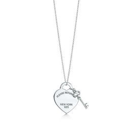 Pendant Necklaces Fashion Please Return To New York Heart Key Necklace Original 925 Sier Love Charm Women Diy Jewellery Gift Clavicl288N