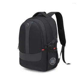 School Bags Multifunctional Men College Outdoor Travel Simple USB Shoulder Back Pack Organizer Business 15.6 Inches Nylon Laptop Backpack