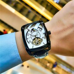 Wristwatches AOKULASIC Men Mechanical Automatic Mens Top Brand Fashion Waterproof Luxury Man Watch Tourbillon Erkek Kol Saati