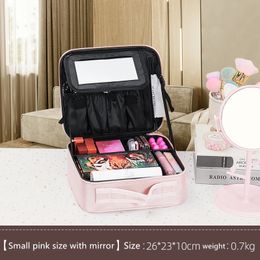 Cosmetic Bags Cases Large Capacity Makeup Bag Multi-Layer Embroidery Nail and Make-up Artist Cosmetics Storage Bag Hand-Carrying Toolbox Bag 231215