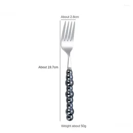 Forks Stainless Steel Fork Household Essentials Smooth Touch Pearl Handle Very Durable Anti-rust Dinner Fork/fruit Pick