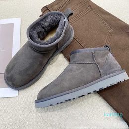 2023 Winter Boots Fur Ladies Snow Real Sheepskin Wool Low-cut Warm Shoes