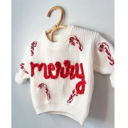 Pullover Christmas Baby Loose Sweater Knitted Autum Winter Boy Girl Clothes Round Neck Kid Toddler Sweaters 231214