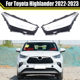 Auto Head Light Case for Toyota Highlander 2022 2023 Car Headlight Cover Glass Lens Caps Headlamp Transparent Lampshade Shell