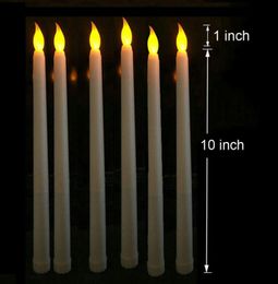 LED Flameless Flickering Taper Candles Birthday Party 3D Wick Candles Lamp with Remote Control Tea Lights Lantern Wedding Home Decor Battery Operated