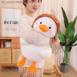 Plush Dolls AIXINI Cute Pilot Duck Plush Doll Voyager Duck Stuffed Animals Soft Plushy Pillow Kawaii Birthday Gift Plushie Toys Car Decor Q231215