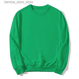 Men's Polos Round Neck Hoodies Cotton Men Women Long Sleeved T-shirt Solid Colour Spring Autumn Fashion Casual Streetwear Pullover S-4XL Q231215