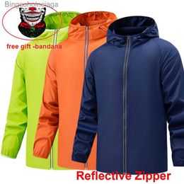 Others Apparel S-7XL Hiking Windbreaker Camping Waterproof Jacket Reflective Coat Sun Protection Clothing Unisex Outdoor Windbreakers Plus SizeL231215