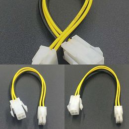 New Laptop Adapters Chargers 2PCS ATX 4pin Power Supply Cable 20cm ATX 4 Pin Male to Female PC CPU Power Supply Extension Cable Cord