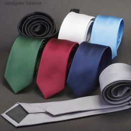 Neck Ties GUSLESON Men Solid Navy Blue Classic Ties for Bridegroom Green Color 6cm Slim Neck Ties for Wedding Tie Skinny Groom Tie for MenL231215