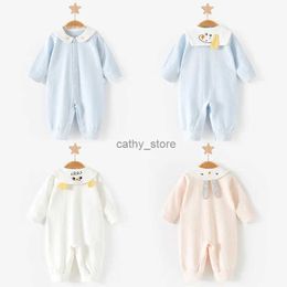 Rompers Newborn Thin Long-sleeved Crawling Clothes Suit Romper Baby Boys and Girls One-piece Clothes Spring Autumn SummerL231114