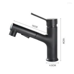 Bathroom Sink Faucets Vidric Bakicth Pull Out Basin Faucet Rinser Sprayer 360 Rotate Gargle Brushing 3 Mode Mixer Tap Cold & Bas
