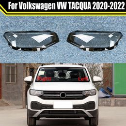 Car Headlight Case Headlamp Caps Light Glass Lens Mask Lampshade Auto Lamp Shell Cover for VW TACQUA 2020 2021 2022